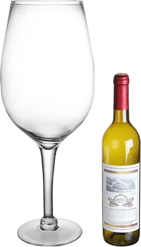Miniatura 2 de Copa de vino gigante transparente de 20 pulgadas cristal soplado a mano decorativos novedad cristalería/enfriador de champaña Magnum Bordeaux