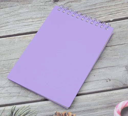 Miniatura 7 de Yansanido Cuaderno en Espiral con Encuadernación Superior, 4 Piezas, 4 Colores, Tamaño A6, Tapa Dura Gruesa de Plástico, Papel Rayado de 8 mm, 80
