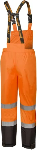 Miniatura 7 de Pioneer Hi Vis Ripstop - Pantalones con peto impermeables para hombre, pantalones reflectantes de seguridad para lluvia