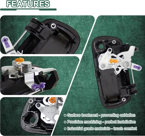 Miniatura 5 de Manija de puerta trasera para Toyota Tundra 2000-2006, manija de pestillo con orificio de cerradura que reemplaza # 69090-0C010 69090-0C030-C0