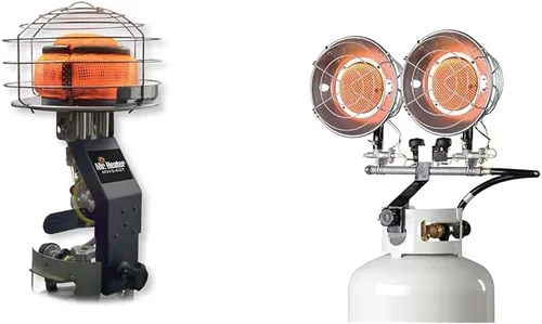 Miniatura 10 de Mr. Heater Paquete de Calentador de Propano Tank Top de 45,000 BTU 540° con Calentador de Propano Little Buddy de 3,800 BTU Seguro para Interiores