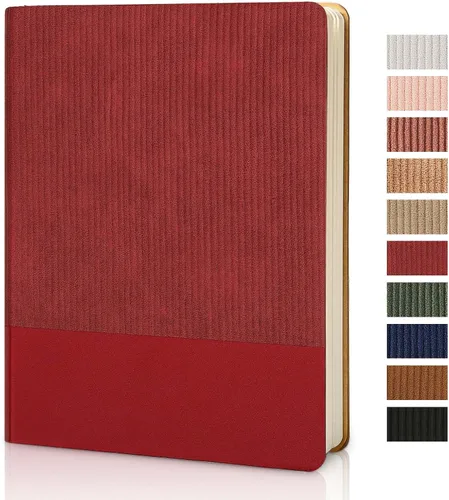 Miniatura 43 de Cuaderno con Líneas para Trabajo, Cuaderno de Notas con Rayas Universitarias 5.79"x8.27" A5 Cuero PU para Escritura Diaria 216 Páginas para Mujeres