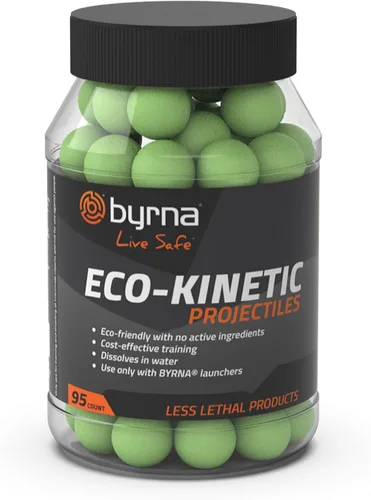Proyectiles Byrna Eco-Kinetic - Rondas de entrenamiento y recreación para lanzadores Byrna con tecnología de impacto visual - Solubles en agua,