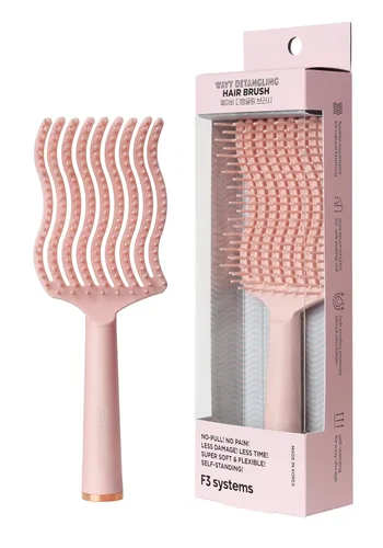 Cepillo desenredante ondulado (cerdas suaves), peine desenredante con cerdas flexibles, elimina nudos y enredos, masaje del cuero cabelludo, cabello
