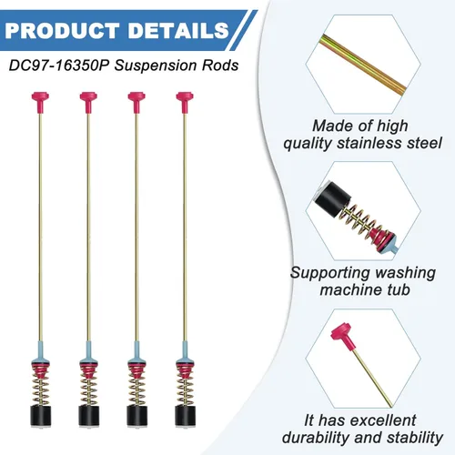 Miniatura 3 de WA22R7450AW DC97-16350P para Samsung Amortiguadores Lavadora/suspensión para lavadora paquete de 4, número de pieza AP6002547, se adapta a