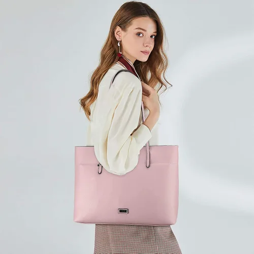 Miniatura 2 de Bolso de mano de piel sintética suave para mujer, bolso de mano de gran capacidad