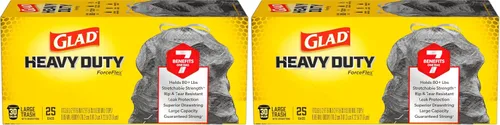 Miniatura 14 de Glad ForceFlex - Bolsas de basura grandes y resistentes, con capacidad para más de 80 libras, 30 galones, 25 unidades (el paquete puede variar)