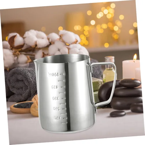 Miniatura 3 de Healifty Jarra de acero inoxidable de 21 onzas para hacer velas y derretir cera con diseño resistente al calor