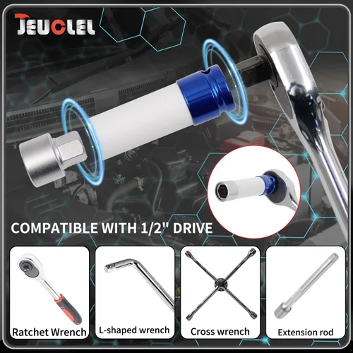 Miniatura 7 de Kit de llave de tuerca de bloqueo de rueda de 21 piezas compatible con la serie BMW, juego de adaptadores de tuercas de bloqueo de rueda