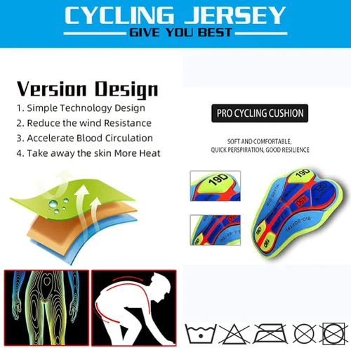 Miniatura 7 de Camisa de ciclismo de invierno para hombre, de terciopelo, cálida, de manga larga, con almohadilla 4D