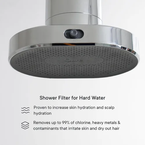 Miniatura 3 de Qure Cabezal de filtro de ducha para agua dura, cabello, piel y uñas más saludables, reduce el 99% de cloro, cabezal de ducha de alta presión