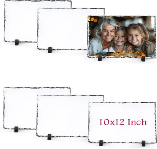 Miniatura 23 de Placa de sublimación de pizarra de 6 x 8 pulgadas, placa de sublimación de piedra de roca para fotos, paquete de 2 unidades a granel