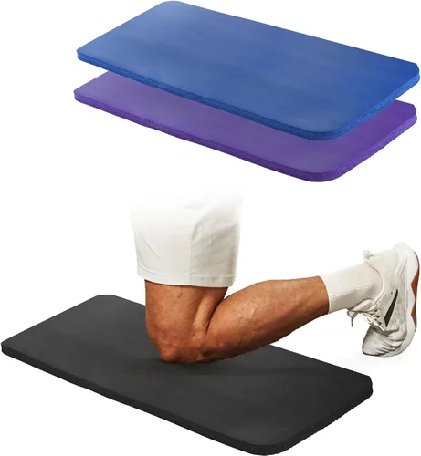 DEAYOU Paquete de 3 rodilleras de yoga, alfombrilla de ejercicio antideslizante para yoga sin dolor, alfombrillas de pilates extragruesas, accesorio