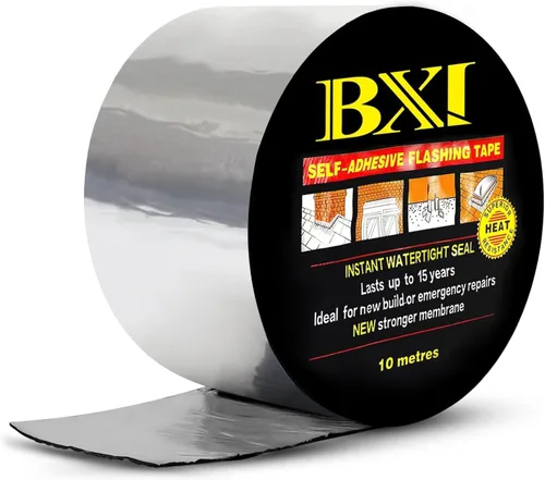 Miniatura 8 de BXI Cinta Membrana de Rollo Intermitente, 6 pulgadas X 32 pies Cinta de Sellado de Parche Impermeable Gruesa, Asfalto Engomado Modificado SBS