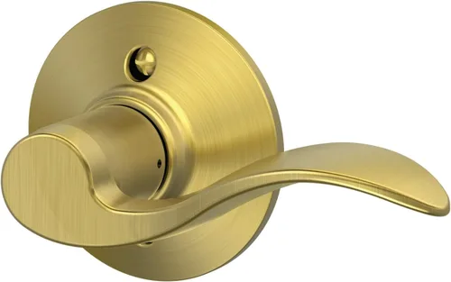 Miniatura 10 de SCHLAGE - Manija de puerta Accent con cerradura de paso libre para pasillo y armario en bronce antiguo - F10 ACC 716 Bronce Envejecido