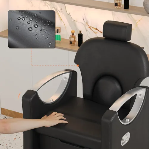 Miniatura 5 de Estación de pedicura reclinable para tecnología de uñas, silla de pedicura ajustable sin fontanería con lavabo de baño de pies de masaje