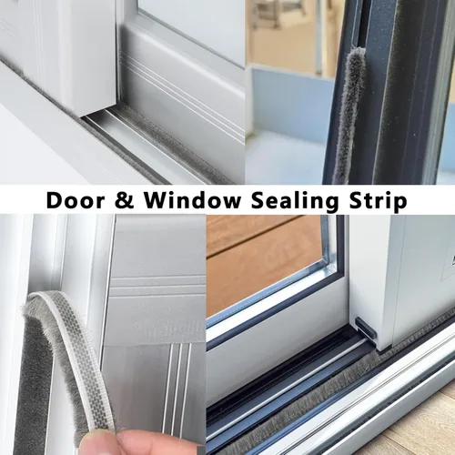 Miniatura 7 de Cinta de sellado de COUMENO para tope resistente 0.2inX0.4inX33FT adhesiva impermeable para puertas y ventanas, perfecta para bloquear corrientes