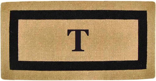 Miniatura 17 de Tapete de fibra de coco natural, para puerta de entrada, rectangular, resistente, para patio, atrapador de suciedad antideslizante, decoración