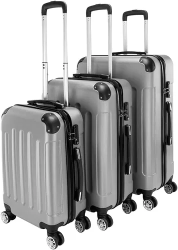 Miniatura 17 de Juego de equipaje de 3 piezas – Maletas con ruedas giratorias multidireccionales – Bolsa de viaje Maleta ABS con bloqueo TSA – Maletas de carcasa