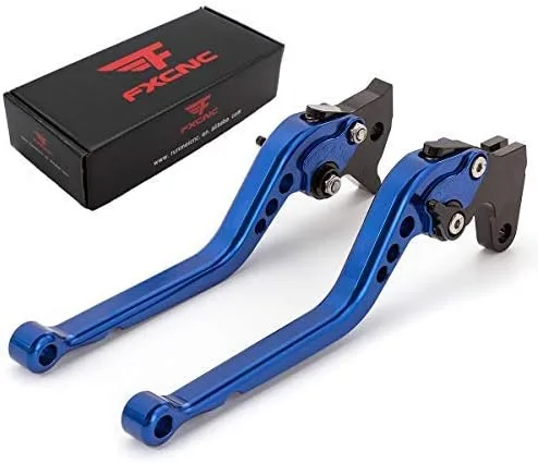 FXCNC Palancas de embrague de freno ajustables largas Billet compatibles con Warrior YFM350 02-04, Raptor YFM660 01-04, TTR125L/LE/LW 00-16, Banshee