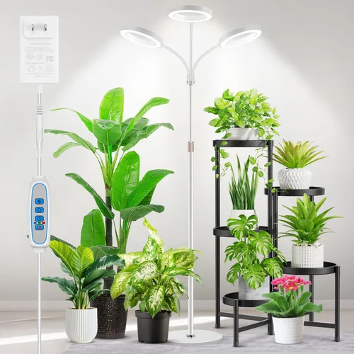 Miniatura 10 de Aumtrly Luces de cultivo para plantas de interior, luz de escritorio de 80 LED de espectro completo para el cultivo de plantas pequeñas, lámpara