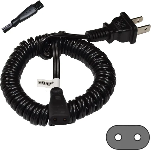 HQRP – AC Power Cord para Philips Norelco 6945 X L 6948 X L 725rl 885rx hp1311 HP1605 HQ4821 hp1615 835rx Shaver Lead Cable de alimentación + HQRP –