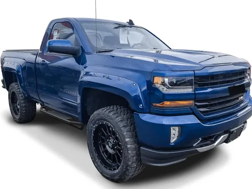 Miniatura 2 de APS Estribos de acero inoxidable con armadura lateral de 6.5 pulgadas compatibles con Chevy Silverado GMC Sierra 2007-2018 Regular Cab y 2500 3500