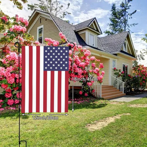 Miniatura 8 de Bonita bandera de jardín estadounidense de 12 x 18 pulgadas, banderas pequeñas de doble cara para decoración de interiores y exteriores