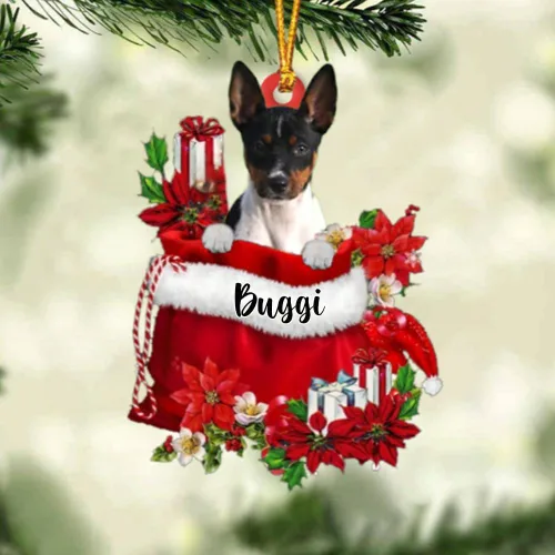 Miniatura 95 de Perro Akita Inu personalizado en bolsa de regalo, adorno de Navidad, nombre personalizado, regalo para amantes de los perros, familia, Navidad