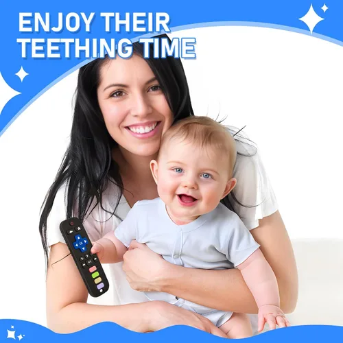 Miniatura 7 de Avkast Juguetes de dentición para bebés de 3, 6, 12, 18 meses, juguetes mordedores para bebés con forma de control remoto de TV, juguetes