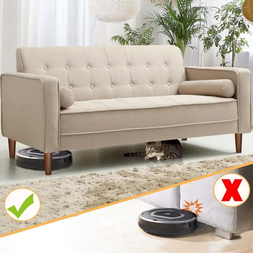 Miniatura 8 de Patas de sofá de madera de repuesto para muebles de 8 pulgadas, patas de tocador de mediados de siglo con pernos de 5/16 pulgadas, juego de 4