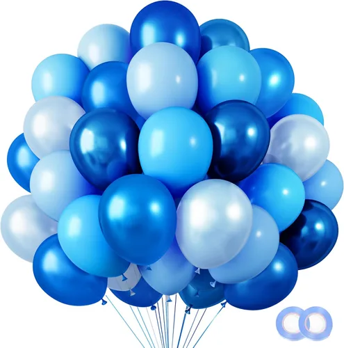 Miniatura 28 de RUBFAC 65 piezas de globos de 12 pulgadas, kit de globos rojos, negros y blancos con confeti y cintas para cumpleaños, bodas, baby shower, Negro