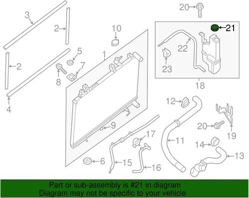 Miniatura 5 de Genuine Nissan Parts - Auténtica pieza de catálogo de The Factory (21712-ZN50A)