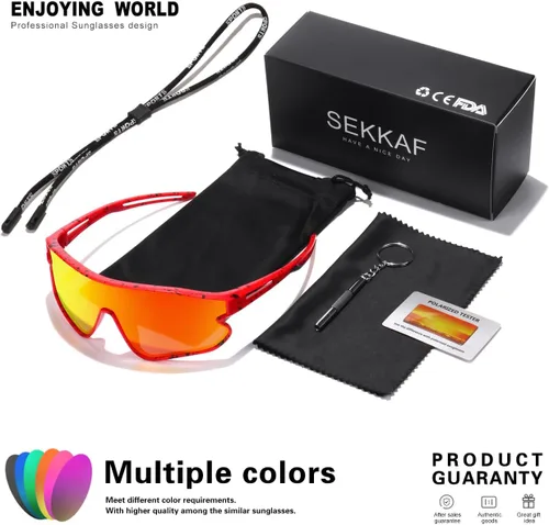 Miniatura 7 de Lentes de sol para niños, lentes de sol de béisbol juveniles, polarizados, deportivos, ciclismo, para niños y niñas, marco ligero