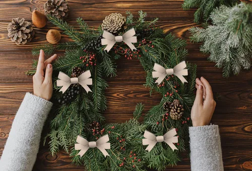 Miniatura 3 de Hying Cintas navideñas de champán para manualidades, 3/8 pulgadas x 25 yardas, cinta de color camello claro, cintas de Navidad para envolver