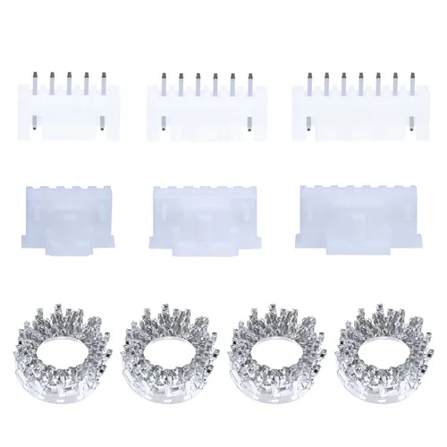 Miniatura 26 de CQRobot JST EL 4.5 mm de paso 2 pines conector electrónico IC macho, enchufes hembra carcasa y kit de terminales de crimpado en T macho/hembra. 50