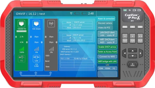 Miniatura 4 de Triplett 8075 CamView IP Pro-X - Probador de cámara CCTV con PoE, servidor DHCP incorporado y pantalla táctil TFT de 7 pulgadas - NTSC/PAL, HD-CVI