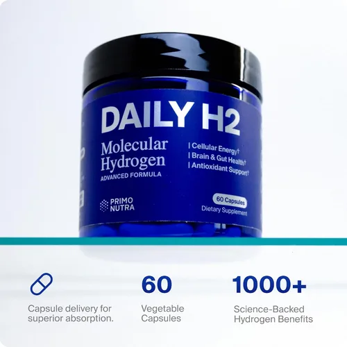 Miniatura 4 de Alternativa de tabletas de agua de hidrógeno Cápsulas de hidrógeno molecular DailyH2 3 mg H2 para energía celular, enfoque y recuperación