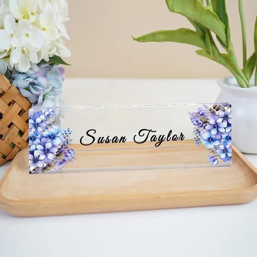 Miniatura 4 de Placa de nombre de escritorio de oficina, regalos personalizados de oficina para decoración de escritorio, acrílico de 8 x 2.4 pulgadas, placa