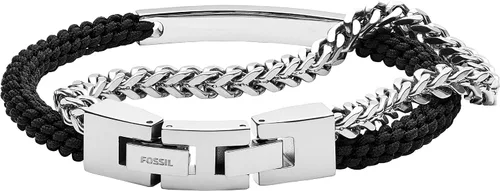 Miniatura 2 de Fossil - Pulsera de identificación de acero inoxidable chapado para hombre, de regalo personalizada, grabable