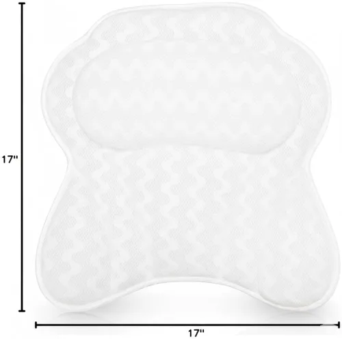 Miniatura 2 de Almohada de baño para bañera, spa o jacuzzi, almohada extra grande para tina, cuello, hombros y espalda, lavable a máquina y secado rápido, 6