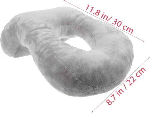 Miniatura 6 de Operitacx Almohada de espuma viscoelástica suave con forma de dona, almohada para dormir, almohada de viaje, accesorios para viajes