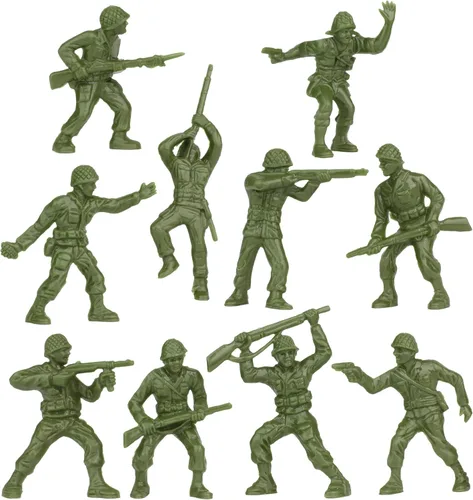 Miniatura 3 de BMC Classic OD Green Plastic Army Men - 40 figuras de soldado de la Segunda Guerra Mundial - Fabricado en Estados Unidos
