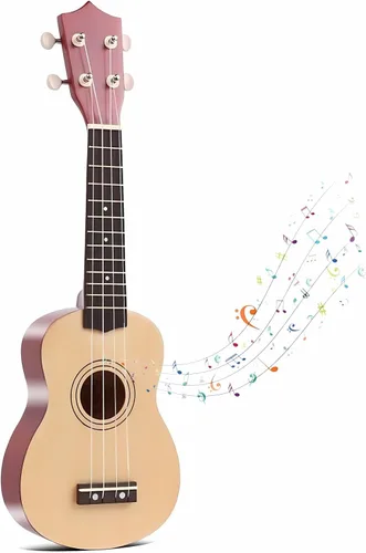 Miniatura 10 de Guitarra acústica de madera para niños de 21 pulgadas, juguetes musicales ideales para niños de 3 a 9 años, niños y niñas, regalos (Azul)