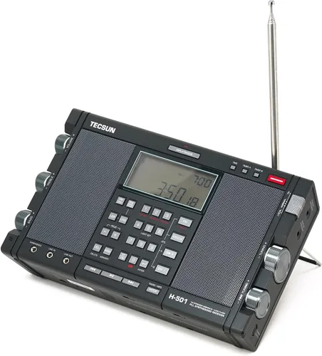 Miniatura 3 de Tecsun H501 - Radio digital de onda corta AM/FM de onda corta con recepción SSB, altavoces duales y reproductor de MP3, negro mate
