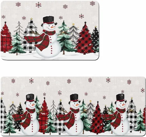 Tapete de baño de muñeco de nieve para bañera, antideslizante, de secado rápido y absorbente, tierra de diatomeas, fregadero, dormitorio, cocina,