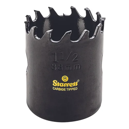 Miniatura 8 de Starrett Sierra perforadora con punta de carburo con acabado de superficie de alta calidad, ideal para madera, PVC y fibra de vidrio, 3 dientes por