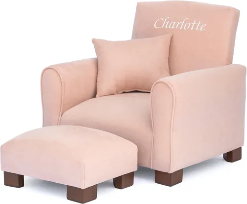 Miniatura 35 de Sillón personalizado para niños pequeños, mecedora tapizada con personalización, silla para niños pequeños con nombre personalizado, cómodo sillón