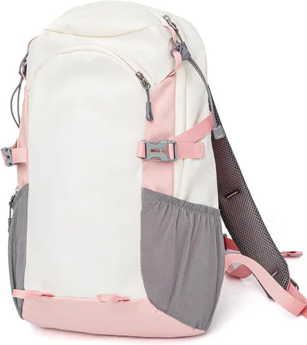 Mochila pequeña de senderismo con correa para el pecho para mujer, mochila de viaje ligera impermeable de 20 litros con correas acolchadas, mochila