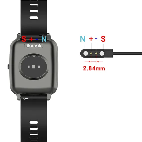 Miniatura 3 de Adaptador magnético de 2 pines para reloj inteligente, compatible con Willful YAMAY Letsfit Letscom Fitpolo Lintelek VeryFitPro SW021 SW023 SW025